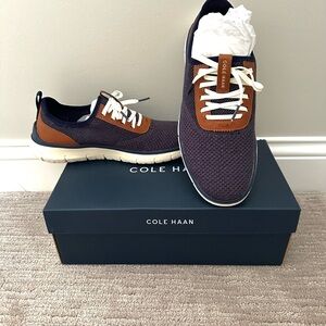 NWT Cole Haan Zero Grand Men's Blue and Brown Lightweight Sneakers Size 9